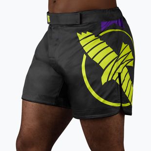 Мъжки тренировъчни шорти Hayabusa Icon Mid-Thigh MMA black/neon