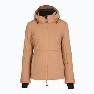 Дамско скиорско яке EA7 Emporio Armani Pure Softshell mocha mousse