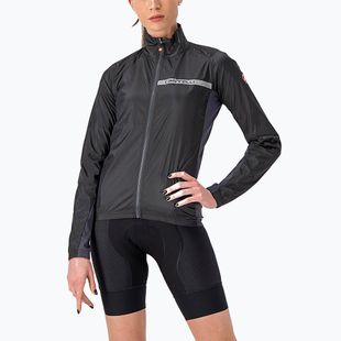 Дамско яке за колоездене Castelli Squadra Stretch light black/dark grey
