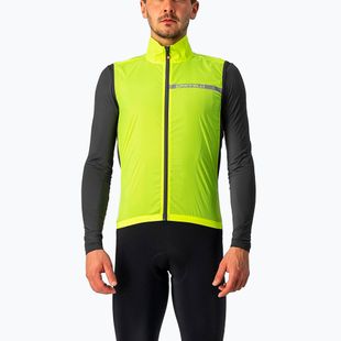 Мъжка жилетка за колоездене Castelli Squadra Stretch electric lime/dark grey