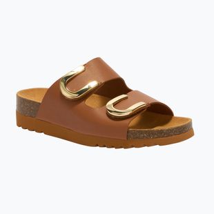 Дамски чехли Scholl Montery 2 Straps Ad Med cognac