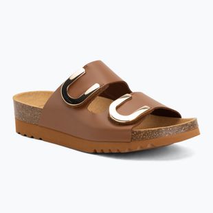 Дамски чехли Scholl Montery 2 Straps Ad Med cognac