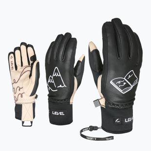 Дамски скиорски ръкавици Level Ivory pk black