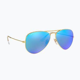 Слънчеви очила Ray-Ban Aviator Classic matt gold/blue polarized