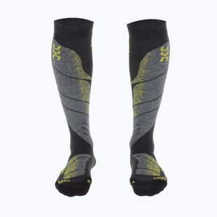 Мъжки скиорски чорапи UYN Ski All Mountain anthracite melange / yellow