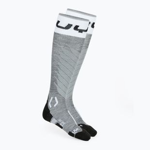 Мъжки скиорски чорапи UYN Ski One Merino grey melange/white