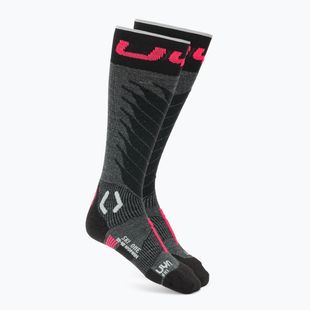 Мъжки скиорски чорапи UYN Ski One Merino anthracite/pink