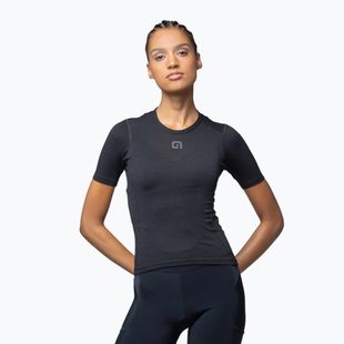 Дамска фланелка за колоездене Alé Merino SS nero/black