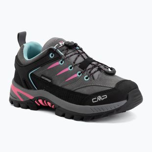 Детски обувки за трекинг CMP Rigel 2.0 Low Waterproof grey/acquarius/pink fluo