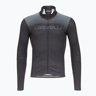 Мъжка блуза с дълъг ръкав за колоездене Castelli Apice Thermal dark grey/smoky grey/silver grey