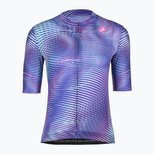 Дамска тениска за колоездене Castelli Cosmic Vortex multicolor ultraviolet rose