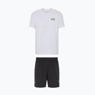 Комплект тениска и къси панталони EA7 Emporio Armani Ventus7 Travel white/black