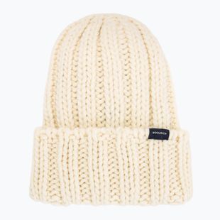 Дамска зимна шапка Woolrich Chunky Beanie 2026 milky cream