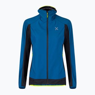 Дамско яке Montura Premium Wind Hoody deep blue/giallo fluo