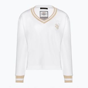 Дамски суитшърт Aeronautica Militare Lady V-Neck bianco ottico