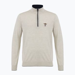 Мъжки пуловер Aeronautica Militare 1/2 Zip stone melange