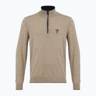 Мъжки пуловер Aeronautica Militare 1/2 Zip sand melange