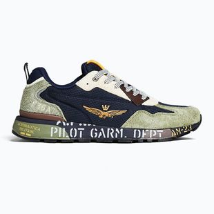 Мъжки обувки Buty Aeronautica Militare 262SC0276UCT03546 Furry verde/blu