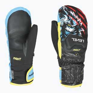Детски скиорски ръкавици Level Race Jr Mitt black/yellow