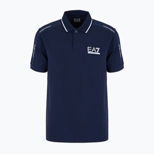 Мъжка поло тениска EA7 Emporio Armani Train Visibility navy blue