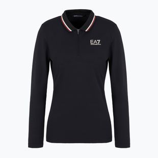 Дамски EA7 Emporio Armani Golf Pro Polo с дълъг ръкав черен