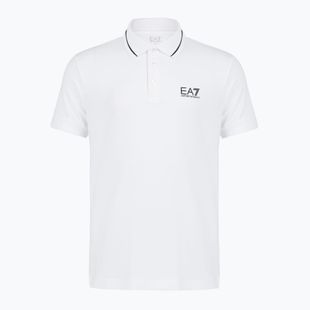 Мъжка поло риза EA7 Emporio Armani Core Identity Piqué White