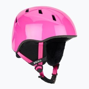 Детска скиорска каска Briko Makalu Jr shiny pink/white