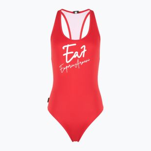 Дамски бански от една част EA7 Emporio Armani Maxi Logo One Piece racing red