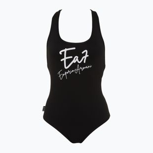 Дамски бански от една част EA7 Emporio Armani Maxi Logo One Piece black