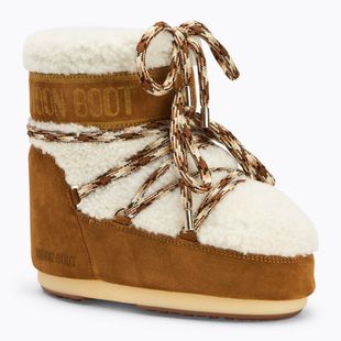 Дамски ботуши за сняг Moon Boot Icon Low Shearling whisky/off white