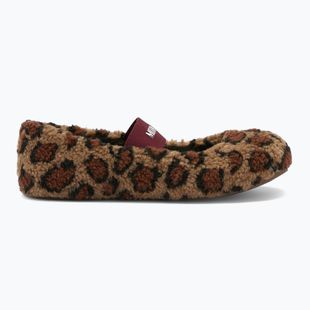 Дамски пантофи Moon Boot Fleece Ballerina Leopard cognac/cocoa