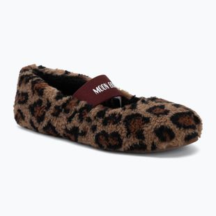 Дамски пантофи Moon Boot Fleece Ballerina Leopard cognac/cocoa