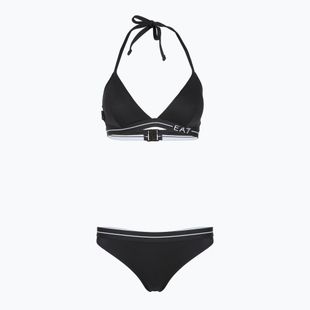Дамски бански костюм от две части EA7 Emporio Armani Logo Tape Bikini Triangle black