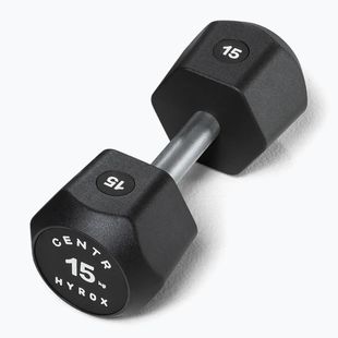 Дъмбел/Гира Centr Urethane Dumbbell Centr x Hyrox 15 kg black
