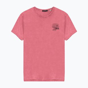 Мъжка тениска Kaotiko Washed No Roles Flower pink flamingo