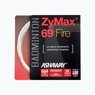 Струна за бадминтон ASHAWAY ZyMax 69 Fire - комплект бял