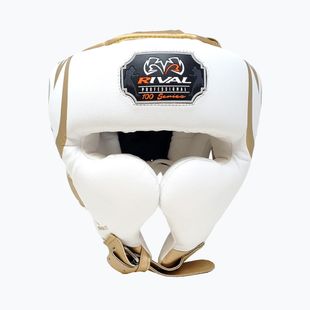 Боксьорска каска Rival RHG100 Professional Headgear white/gold