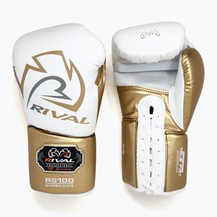 Rival RS100 Professional бели/златни боксови ръкавици