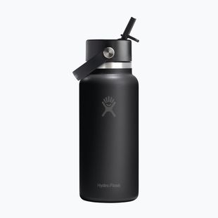 Термобутилка Hydro Flask Wide Flex Straw 946 ml black