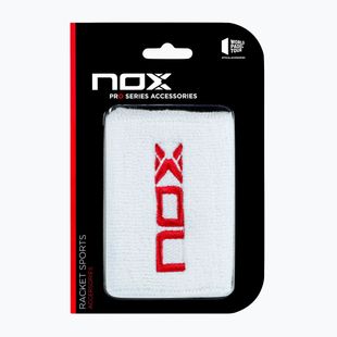 Хавлиени накитници NOX Wristband with Logo 2 szt. white/red