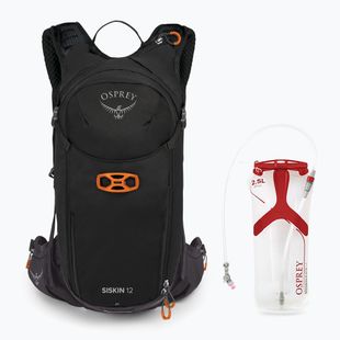 Мъжка велосипедна раница Osprey Siskin 12 l с мека бутилка 2,5 l black