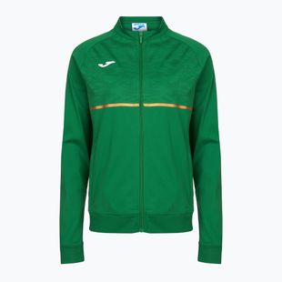 Женски потник за бягане Joma Record III Full Zip зелен