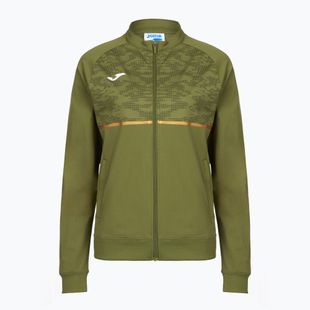 Женски потник за бягане Joma Record III Full Zip зелен