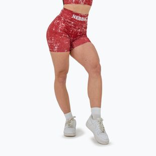 Дамски шорти за тренировка NEBBIA 5″ Hammies High Waisted red