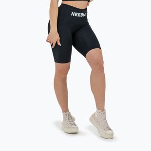 Дамски къси панталони за тренировка NEBBIA High Waisted Biker 10″ Gym Therapy black