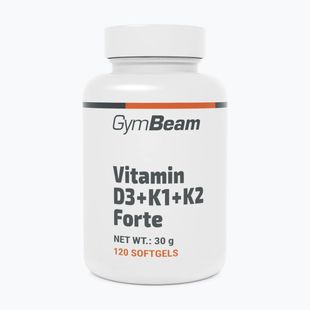 Витамини D+K GymBeam Vitamin D3+K1+K2 Forte 120 капсули