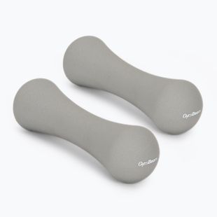 Дъмбели GymBeam Neoprene Dumbbells 2 x 1 kg light grey