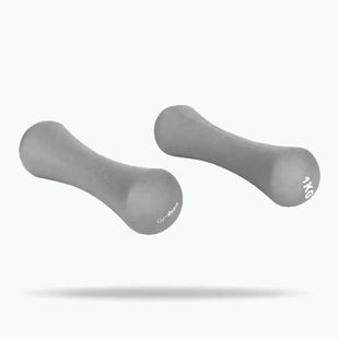 Дъмбели GymBeam Neoprene Dumbbells 2 x 1 kg light grey