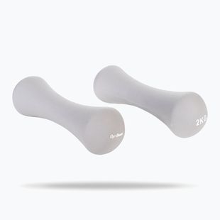 Дъмбели GymBeam Neoprene Dumbbells 2 x 2 kg grey