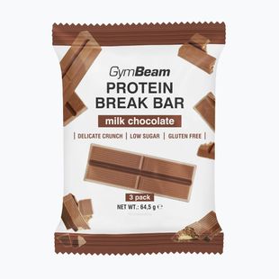 Протеиново барче GymBeam Break Bar 3-pack 64.5 g milk chocolate